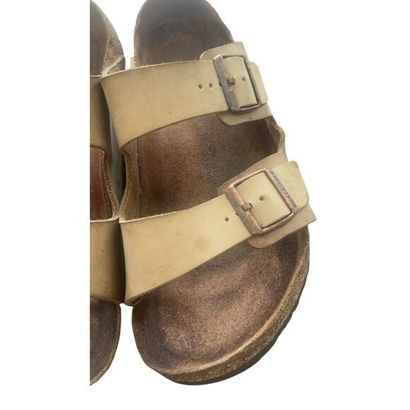 BIRKENSTOCK  Leather Slides Sandals Shoes size 11 - Picture 5 of 15